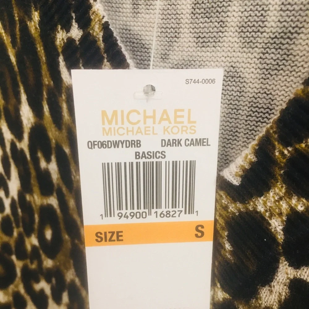 Mk sweater over size will fit a med. cheetha p